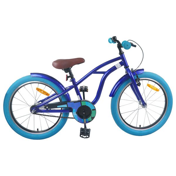 vidaXL Kinderfahrrad 18 Zoll f&uuml;r 5-7 Jahre alt Dunkelblau