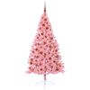 vidaXL K&uuml;nstlicher vorbeleuchteter Weihnachtsbaum Rosa 180 cm PVC