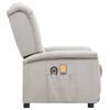 vidaXL Massagesessel Elektrisch Hellgrau Mikrofasergewebe