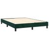 vidaXL Boxspringbett mit Matratze Dunkelgr&uuml;n 140x200 cm Samt