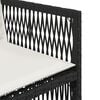 vidaXL 9-tlg. Garten-Essgruppe mit Kissen Schwarz Poly Rattan