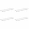 vidaXL Schweberegale 4 Stk. Hochglanz-Wei&szlig; 80x23,5x3,8 cm MDF
