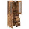 vidaXL Highboard mit Schubladen 2 pcs Altholz Holzwerkstoff