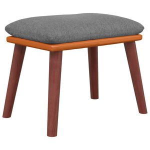 vidaXL Fu&szlig;hocker Hellgrau 45x29,5x35 cm Stoff und Kunstleder