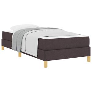 vidaXL Boxspringbett mit Matratze Dunkelbraun 90 x 190 cm Stoff