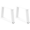 vidaXL Couchtischbeine V-Form 2 St&uuml;ck Wei&szlig; 70x(30-31,3) cm Stahl
