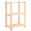 vidaXL Lagerregal mit 3 B&ouml;den 60&times;38&times;90 cm Kiefer Massivholz 150 kg