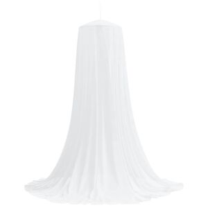 vidaXL Moskito-Netz f&uuml;r das Bett 3 stk. 156 Mesh Wei&szlig; ⌀56 x 220 cm