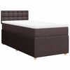 vidaXL Boxspringbett mit Matratze Dunkelbraun 90x200 cm Stoff