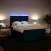 vidaXL Boxspringbett mit Matratze Blau 160x200 cm Samt