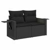 vidaXL Garten-Sofa-Set 10 pcs Schwarz Poly-Rattan