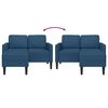 vidaXL 2-Sitzer-Sofa mit Chaiselongue L-Form Blau 125 cm Stoff