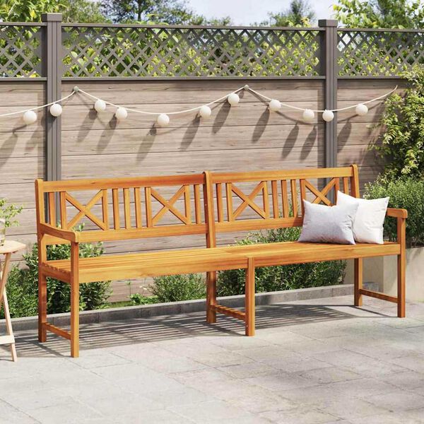 vidaXL Gartenbank Braun 220 x 56 x 90 cm Massivholz Akazie