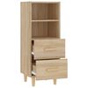 vidaXL Sideboard Sonoma-Eiche 34,5x34x90 cm Holzwerkstoff