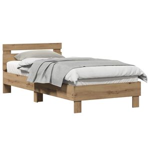 vidaXL Bettrahmen Artisan-Eiche 203 x 95 x 70 cm Holzwerkstoff