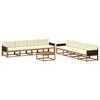 vidaXL Outdoor-Sofagarnitur mit Kissen 9 pcs Natur und Creme
