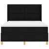 vidaXL Boxspringbett mit Matratze Schwarz 160 x 200 cm Stoff