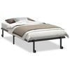 vidaXL Bettgestell ohne Matratze Klappbar Schwarz 107x203 cm Stahl