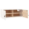 vidaXL Wandschrank Weiß 80x30x30 cm Massivholz Kiefer