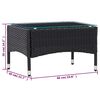vidaXL 2-tlg. Garten-Lounge-Set mit Auflage Poly Rattan Schwarz