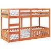 vidaXL Etagenbett Wachsbraun 75x190 cm Massivholz Kiefer