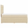 vidaXL Boxspringbett mit Matratze Creme 90x200 cm Stoff