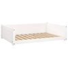 vidaXL Hundebett Wei&szlig; 95,5x65,5x28 cm Massivholz Kiefer