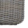 vidaXL Blumentopf K&ouml;rbchen mit Speicher 2 pcs Grau Lacak Rattan