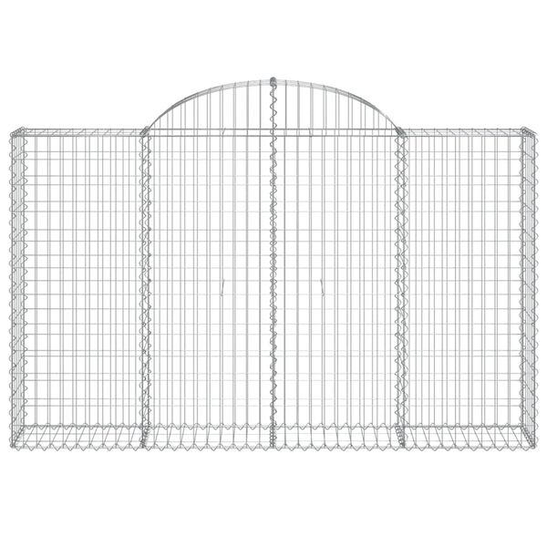 vidaXL Gabionen mit Hochbogen 25Stk. 200x30x120/140cm Verzinktes Eisen