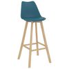 vidaXL Barhocker 2 Stk. T&uuml;rkis PP und Massivholz Buche