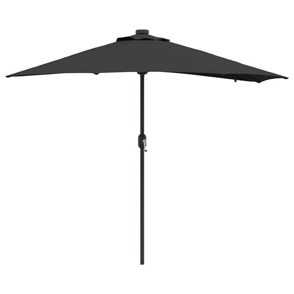 vidaXL Gartenparasol Schwarz 294 x 150 x 223 cm Stoff