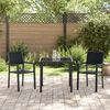 vidaXL Garten Essgruppe 3 pcs Schwarz Pulverbeschichteter Stahl