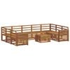 vidaXL Outdoor-Sofagarnitur 10 stk. Natur