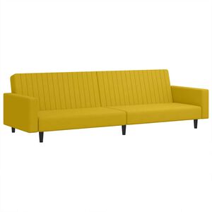 vidaXL Schlafsofa 2-Sitzer Gelb Samt