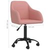 vidaXL Esszimmerst&uuml;hle 4 Stk. Drehbar Rosa Samt