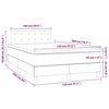 vidaXL Boxspringbett mit Matratze Schwarz 120x200 cm Stoff