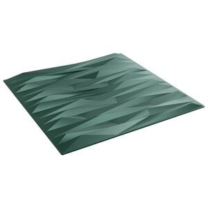 vidaXL Wandpaneele 12 stk. 50 x 50 cm Stein Gr&uuml;n XPS Schaum