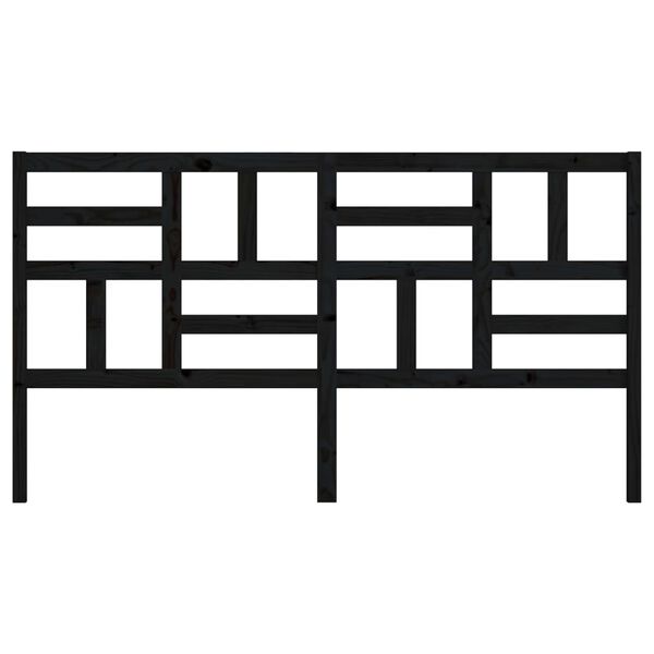 vidaXL Bett-Kopfteil Schwarz 156x4x104 cm Massivholz Kiefer
