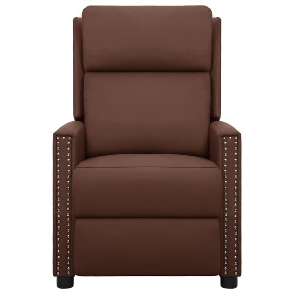 vidaXL Massagesessel mit Aufstehhilfe Braun Kunstleder