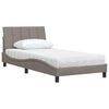 vidaXL Bett mit Matratze "Hanko" Taupe 100x200 cm Stoff