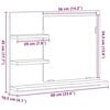 vidaXL Badspiegel Sonoma-Eiche 60x10,5x45 cm Holzwerkstoff
