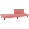 vidaXL Schlafsofa 2-Sitzer mit Hocker Rosa Samt