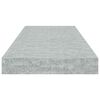 vidaXL Schweberegale 2 Stk. Betongrau 60x23,5x3,8 cm MDF