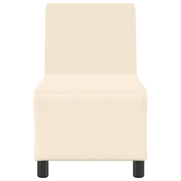 vidaXL | Modulares Armfreies Sofa | Creme 55 x 74 x 82 cm Cordstoff