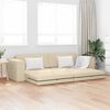 vidaXL Schlafsofa 200cm Creme Stoff