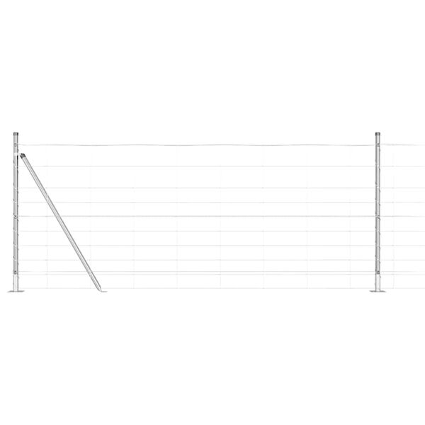 vidaXL Zaunpfosten Galvanisiert 50 x 1 m Stahl