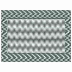 vidaXL Outdoor-Teppich Chevron ARAKIL Grün und Weiß 400 x 300 cm