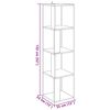 vidaXL Eckregal Artisan-Eiche 33x33x132 cm Holzwerkstoff