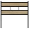vidaXL Ersatz-Kopfteil Sonoma-Eiche 107 cm Eisen und Holzwerkstoff
