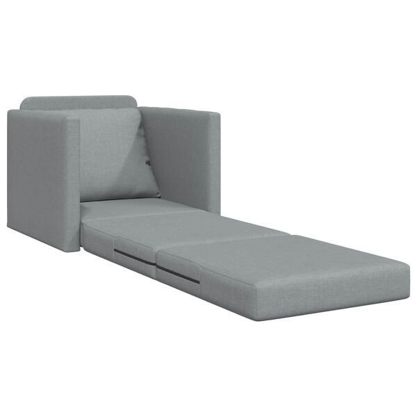 vidaXL Klappsofa Bett Hellgrau 74 x 77 x 81 cm Stoff